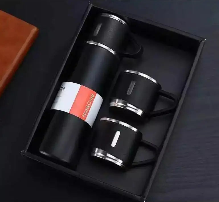 VACUUM FLASK WITH 2 CUPS